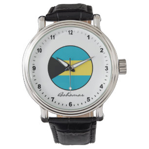 Relógio Elegante Bahamas Watch & Bahamas Flag