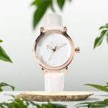 Relógio Elegante Blue Floral personalizado eWatch<br><div class="desc">Presente para ela,  relógio de pulso floral azul</div>