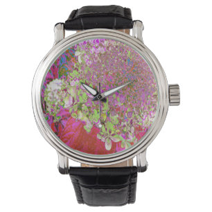 Relógio Elegante Chartreuse - Hidrópias Verde, Rosa e Azu