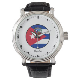 Relógio Elegante Cuba Watch & Cuban Flag / Havana