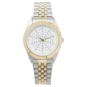 Relógio Elegante de Teia de Aranha com Duas Cores