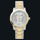 Relógio Elegante Diamond Jubilee 60º Aniversário de Casame<br><div class="desc">Opulent elegance enquadra esta design de aniversário de 60 anos de casamento em um design de diamante escalado único com diamante de lágrima central com faíscas adicionadas em um gradiente de cor prateada. Design original por Holiday Hearts Design (direitos reservados). Por favor, note que todos os embelezamentos são impressos e...</div>