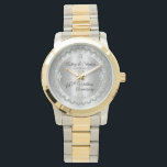 Relógio Elegante Diamond Jubilee 60º Aniversário de Casame<br><div class="desc">Opulent elegance enquadra esta design de aniversário de 60 anos de casamento em um design de diamante escalado único com diamante de lágrima central com faíscas adicionadas em um gradiente de cor prateada. Design original por Holiday Hearts Design (direitos reservados). Por favor, note que todos os embelezamentos são impressos e...</div>