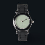 Relógio Elegante do Monograma Moderno Minimalista Verde Sa<br><div class="desc">Apresentando nossa Coleção Elegante do Monograma Moderno Minimalista Verde: Elevem sua estética com sofisticação serena e elegância eterno. Nossa coleção mostra designs minimalistas em uma matiz verde tranquila, complementada por monogramas refinados adaptados ao seu estilo pessoal. De papelaria polida a acessórios versáteis, cada peça da nossa coleção é meticulosamente trabalhada...</div>