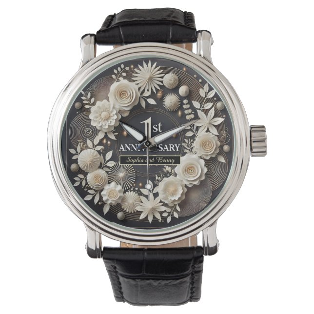 Relógio Elegante Keepsaokfor First Anniversário (Frente)