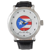 Elegante Porto Rico Watch & Puerto Rican Flag