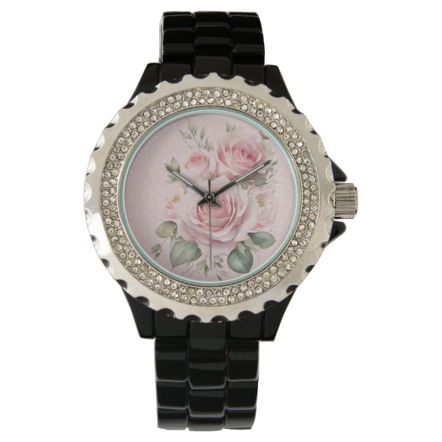 Relógio Elegante rosa eWatch (Frente)