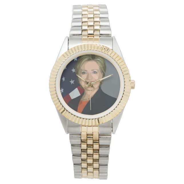 Relógio Eleição de Hillary Clinton 2016 Bracelet de Dois T (Frente)