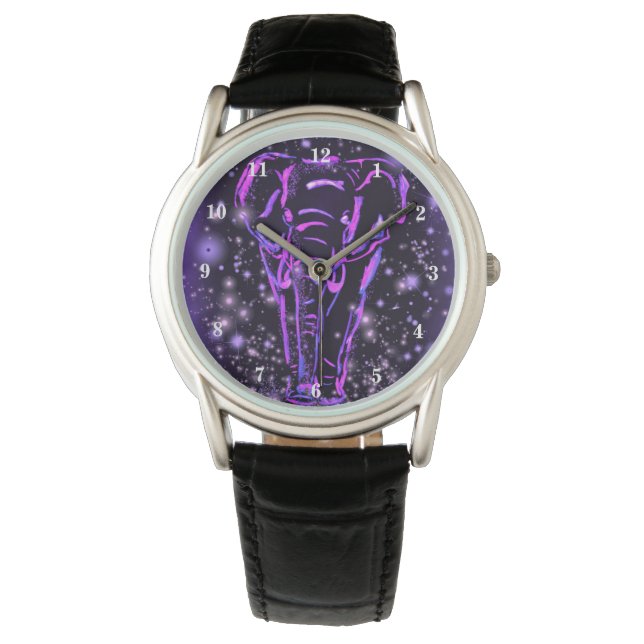Relógio Elephant Watch Purple Pink StarNight (Frente)