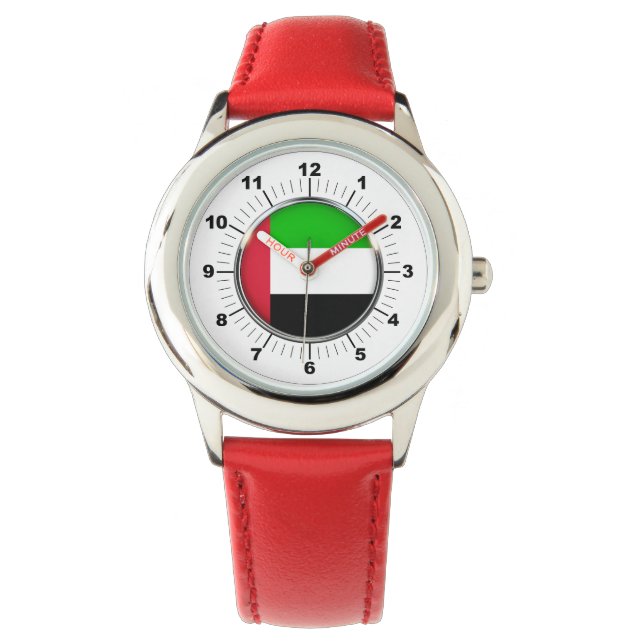 Relógio Emirados ajustáveis do garoto Sinalizador de coraç (Frente)