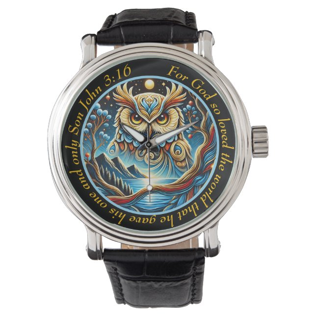 Relógio Enchanting Owl Timepiece Spiritual Wisdom (Frente)
