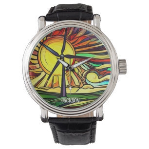 Relógio Energia solar e eólica