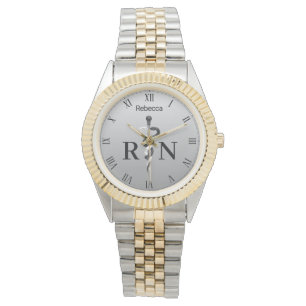 Relógio Enfermeiro de Asclepius Médico Branco Elegante RN