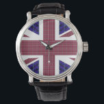Relógio England Flag, Reino Unido Excelente<br><div class="desc">England Flag,  Excelente British Flag Watch. O sinalizador é feito com imagens de pedras de Gema: O fundo azul é formado por aperitivos azuis retangulares. As listras vermelhas são rubis em forma retangular. As Estrelas são Ouros.</div>