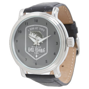 Relógio Engraçada Senhorita Minha Esposa Bass Pesca Watch