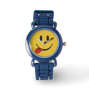 Relógio Engraçado e bonito esticando a língua Emoji