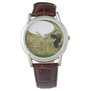 Relógio Engraçado Legal Diga Algo Gatinho Fotografia