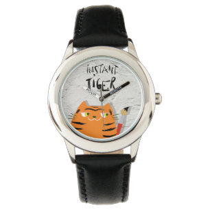 Relógio Engraçado Tiger Face   Cat Watch for Kids