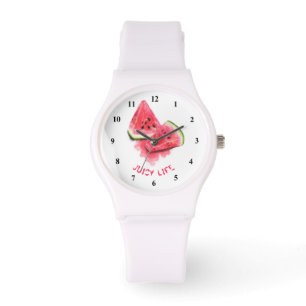Relógio Engraçado Watermelon Watch - Texto Personalizado