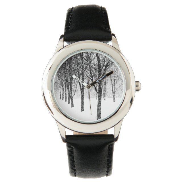 Relógio Enquanto eu lado com árvores (Frente)