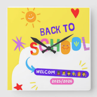 Relógio escolar das crianças para o novo ano escol