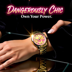 Relógio Escorpião venenoso rosa muito venenoso inseto