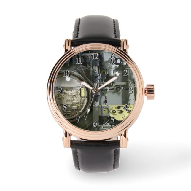 Relógio escotilha de um antigo submarino retrô (Frente)