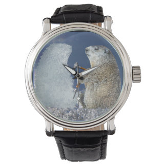 Relógio Espancando-se no Dia do Groundhog