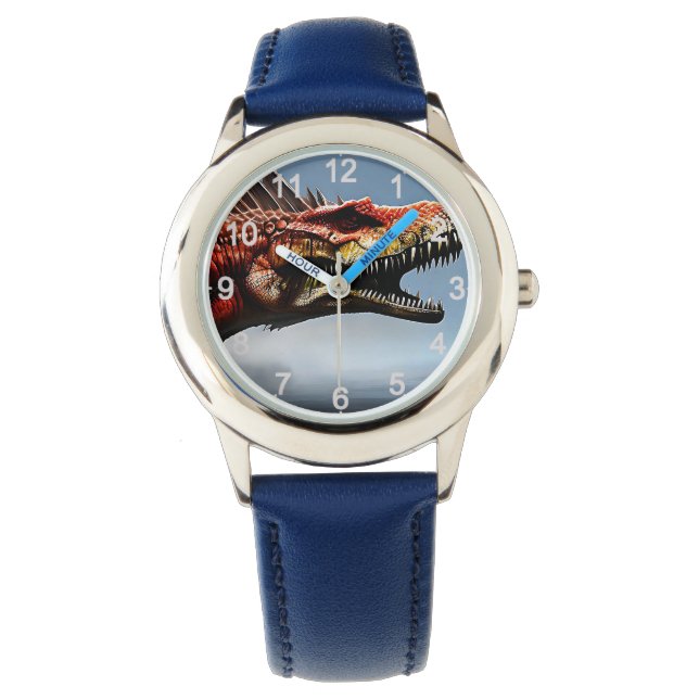 Relógio Espinossauro Assustador Dinossauro, (Frente)
