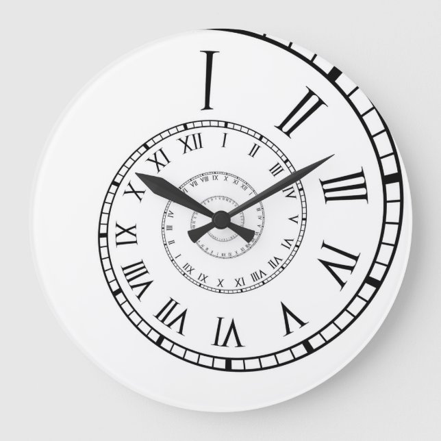 Relógio Espiral Numeral Romano (Frente)
