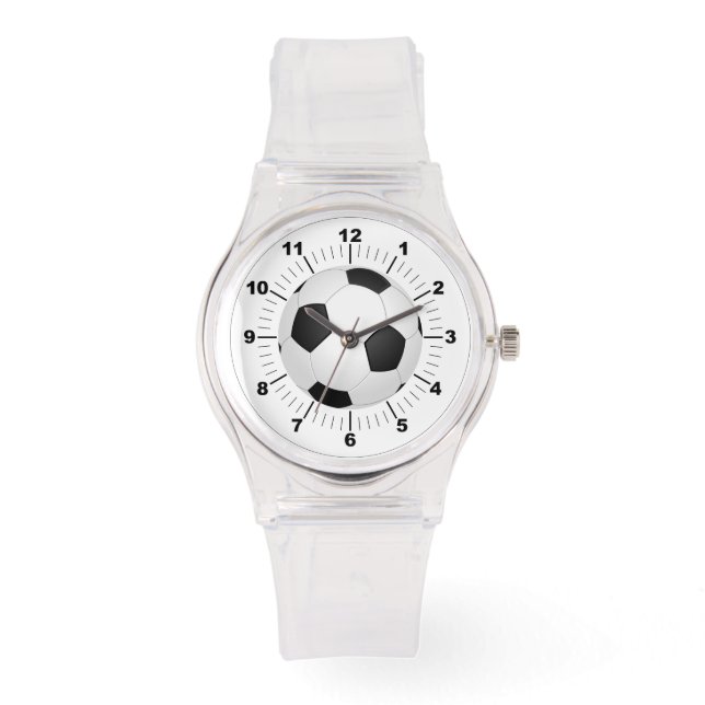 Relógio Esportes de futebol femininos Silício rosa (Frente)