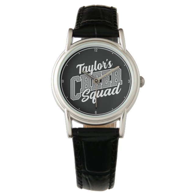 Relógio Esquadrão de Cheque da Escola de Cheerleader de NO (Frente)