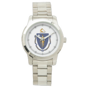 Relógio Estado de Massachusetts Flag Design