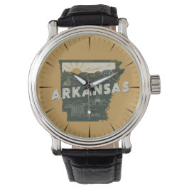 Relógio Estado do Arkansas Retro