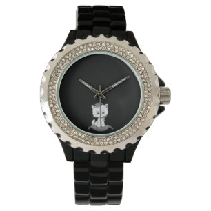 RELÓGIO ESTILO DE DESIGN DE GATO MULHERES