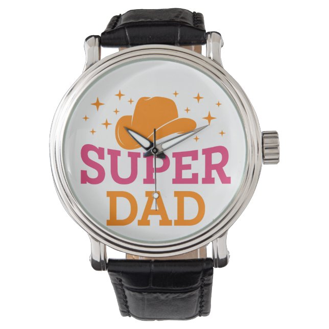 Relógio Estilo de vaqueiro Super Pai (Frente)