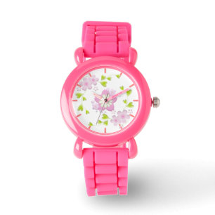 Relógio Estilo Kawaii Sakura Cereja Flor