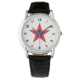 Relógio Estrela Vermelha e Azul All-americana