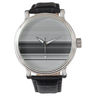 Relógio Estrias de cinzas negras brancas