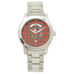 Relógio Eterno Clã Adair Tartan Xadrez Gift Clã