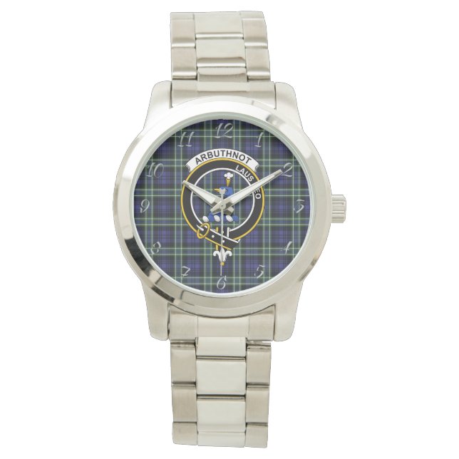 Relógio Eterno Clã Arbuthnot Tartan Xadrez Gift (Frente)