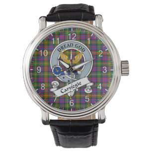 Relógio Eterno Clã Carnegie Crachá Tartan Watch