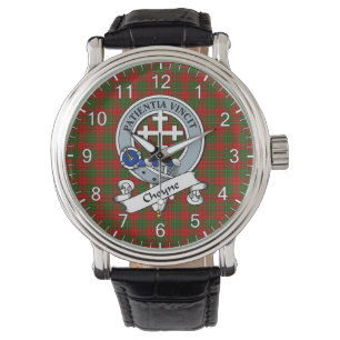 Relógio Eterno Clã Cheyne Crachá Tartan Watch