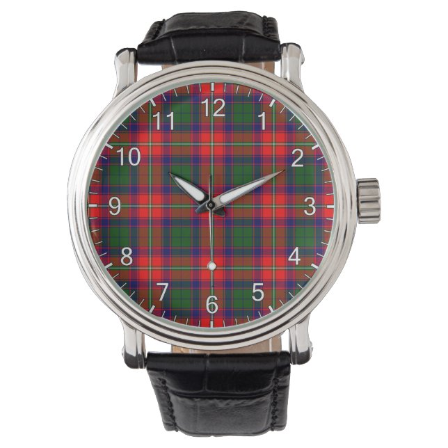 Relógio Eterno Clã Clã Charteris Tartan Xadrez Gift (Frente)