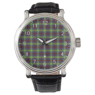 Relógio Eterno Clã Clã Clephane Tartan Xadrez Gift