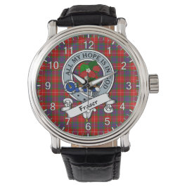 Relógio Eterno Clã Clã Fraser Crachá Tartan Watch