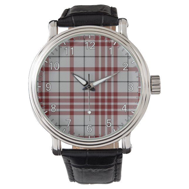 Relógio Eterno Clã Clayton Tartan Xadrez Gift Clã (Frente)