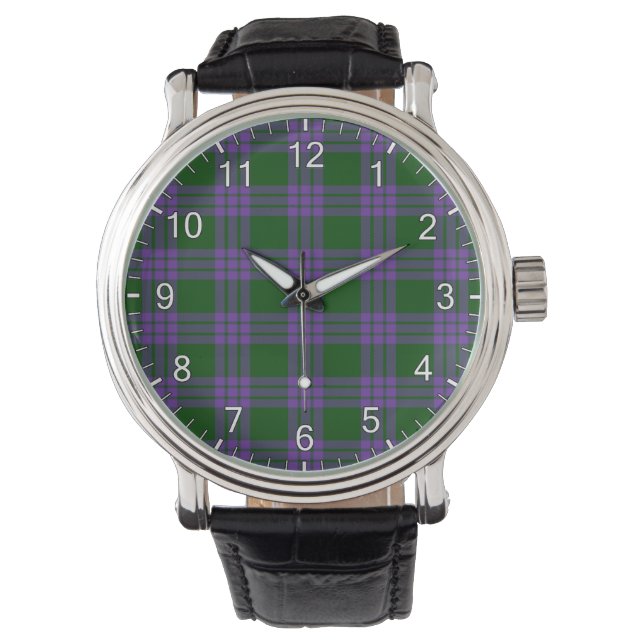Relógio Eterno Clã Elphinstone Tartan Xadrez Gif Clã Clã (Frente)