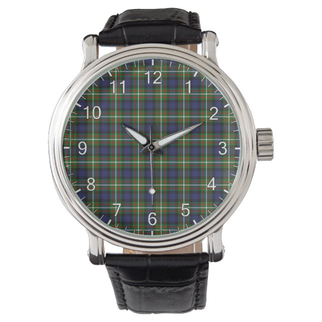 Relógio Eterno Clã Ferguson Modern Tartan Xadrez Clássica (Frente)