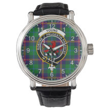 Eterno Clã Young Tartan Xadrez Crachá Clã  Clássic